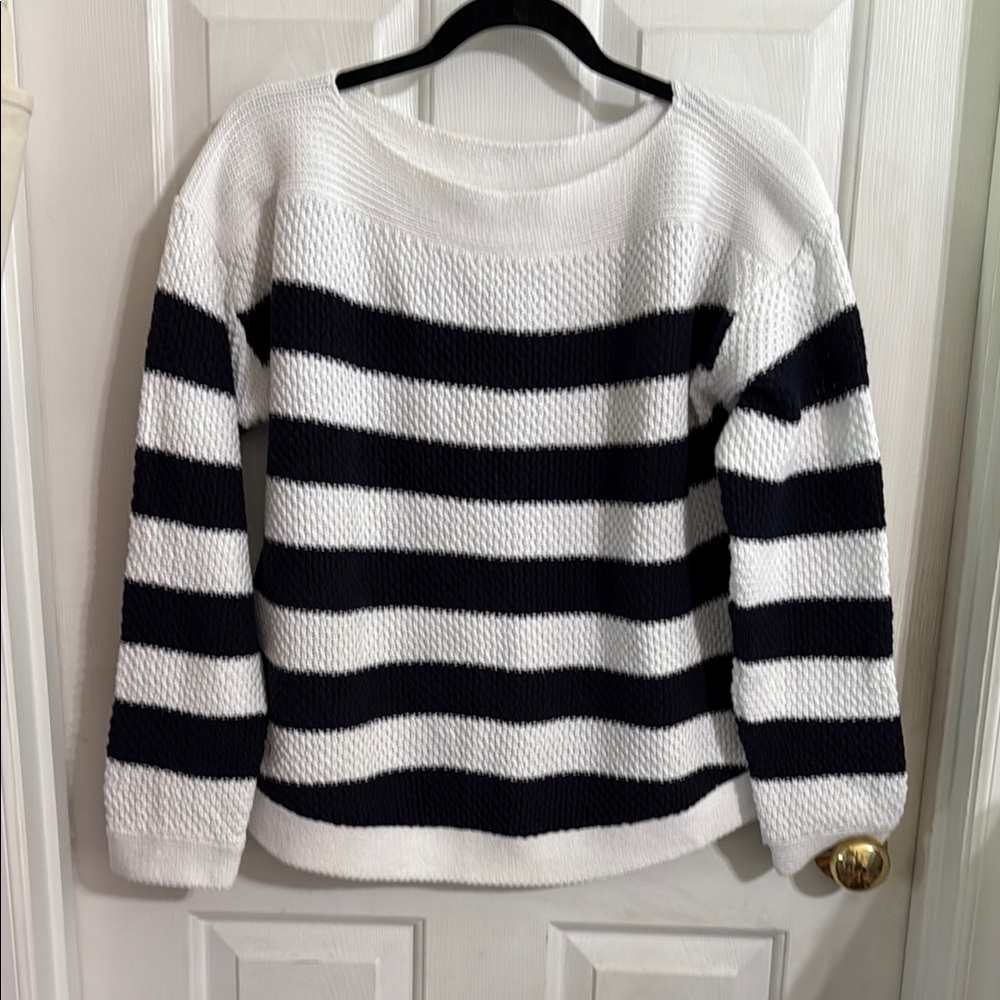 Lauren Ralph Lauren Striped Navy and White Women's Sweater